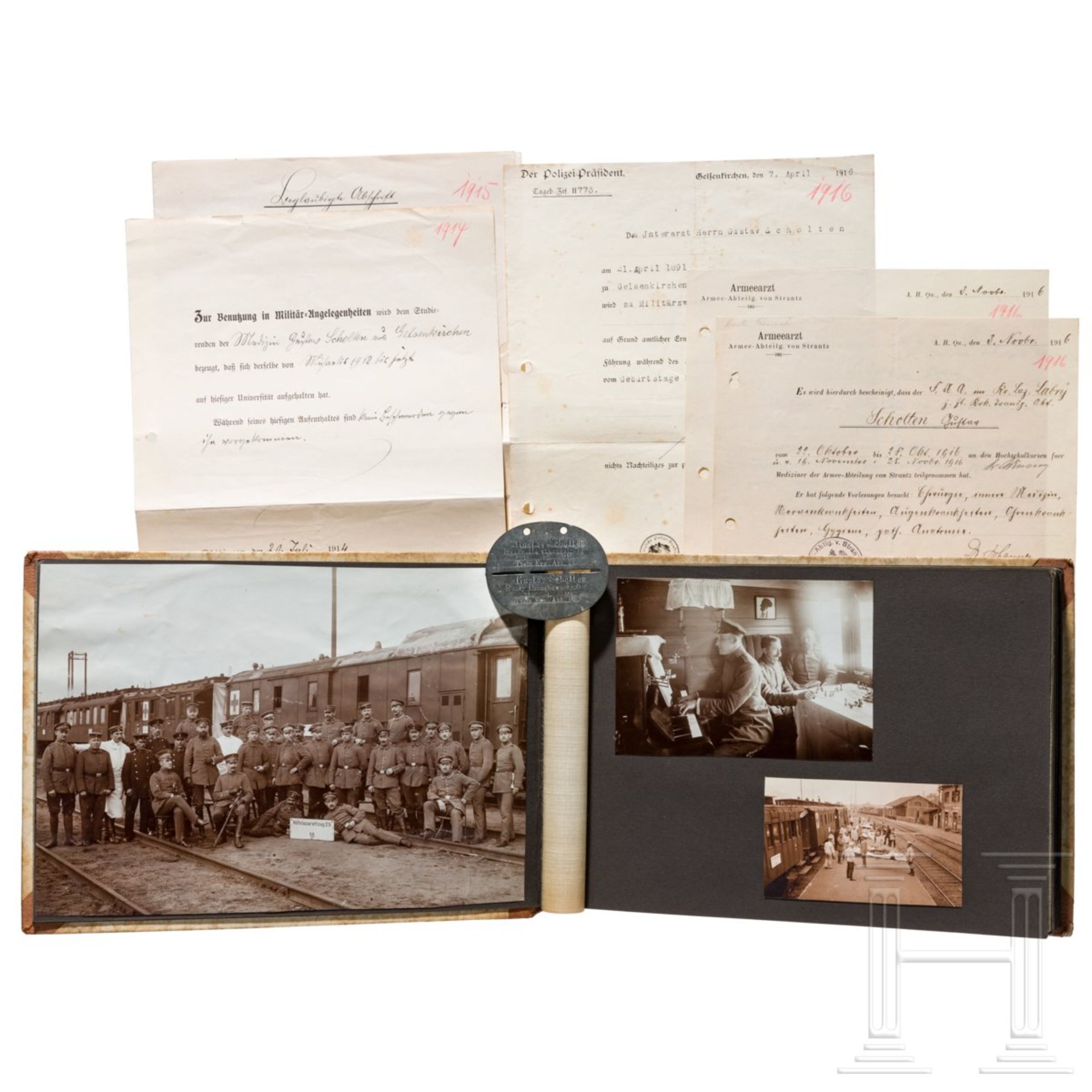 Prof. Dr. Gustav Scholten - Fotoalbum als Feldhilfsarzt 1916-18 in der Armeeabteilung von Strantz