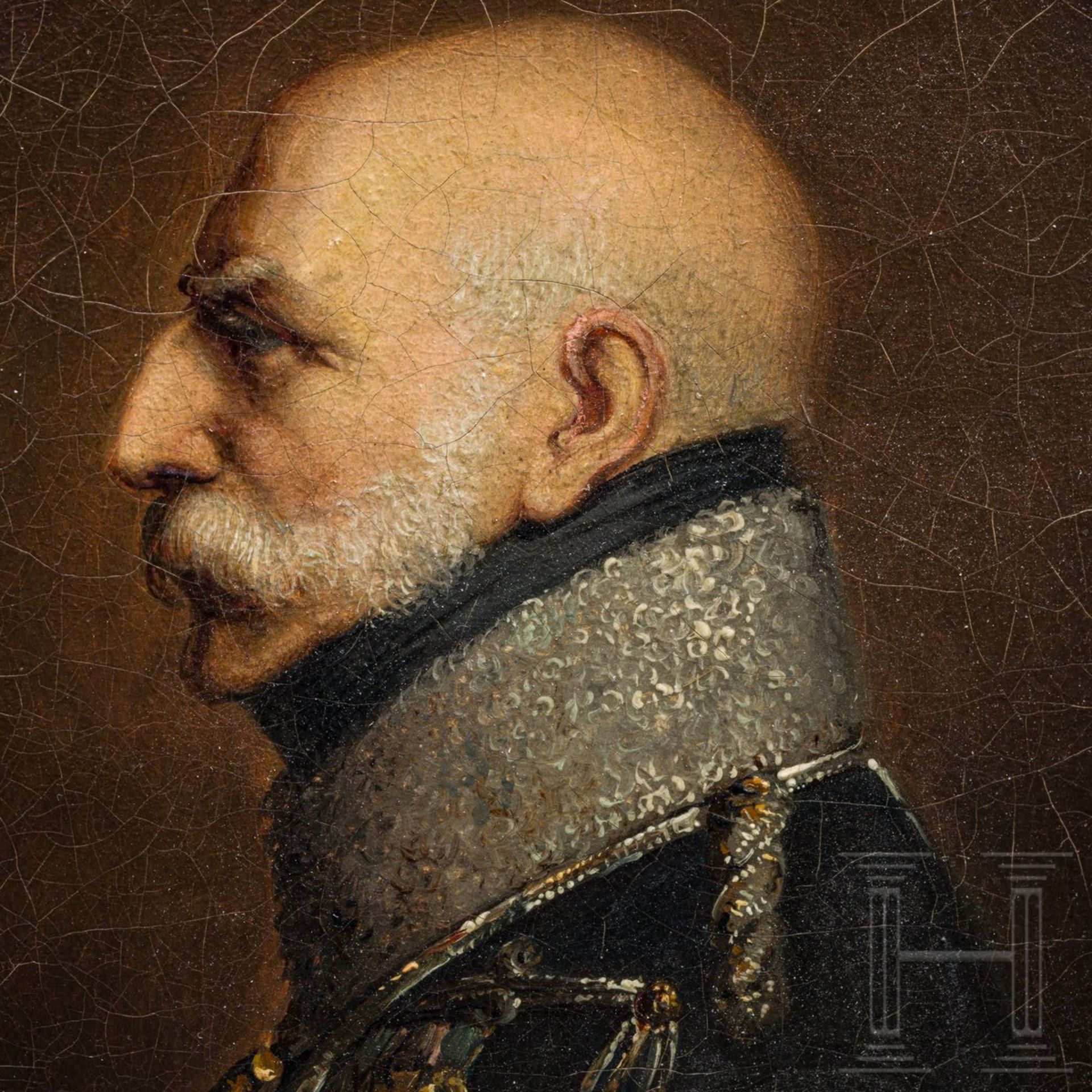 Portrait Ernst August I., König von Hannover, Umkreis Carl Wilhelm Oesterlay - Bild 3 aus 3