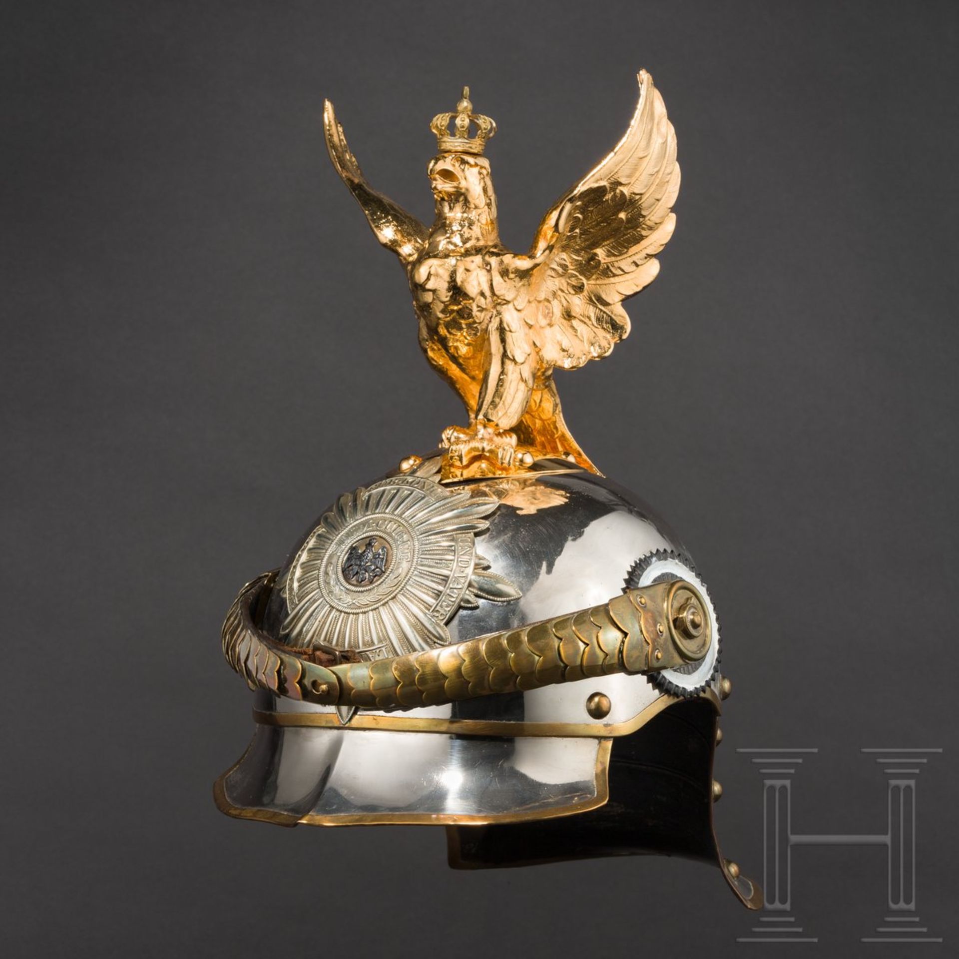 Helm für Mannschaften des 1. und 2. Zuges der Leibgendarmerie, um 1900