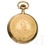 Goldene Geschenk-Taschenuhr mit eingraviertem Portrait des Zaren Alexander II.