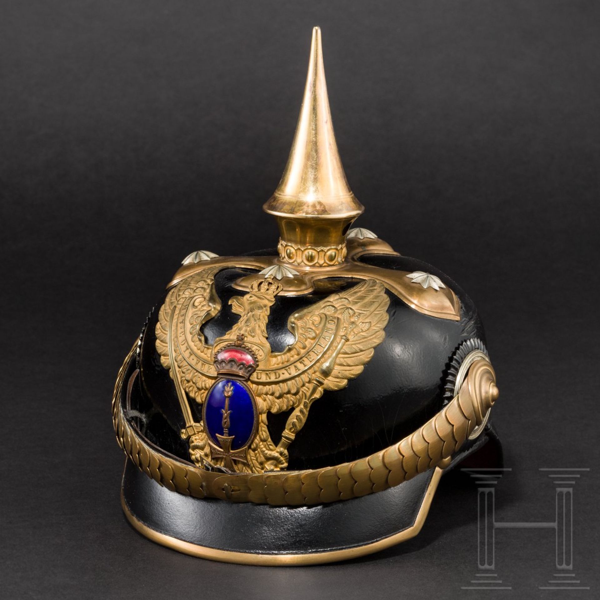 Helm für Reserveoffiziere des 1. Brandenburgischen Dragoner-Regiments Nr. 2, ab 1913