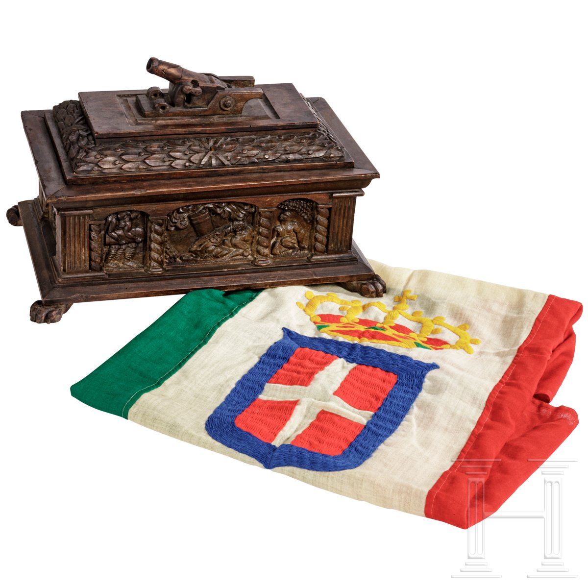 Corpo dei Bombardieri (1916 - 1919) - Kriegsflagge und Prunkkassette