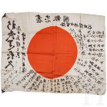 Signierte japanische Flagge aus dem 2. Weltkrieg