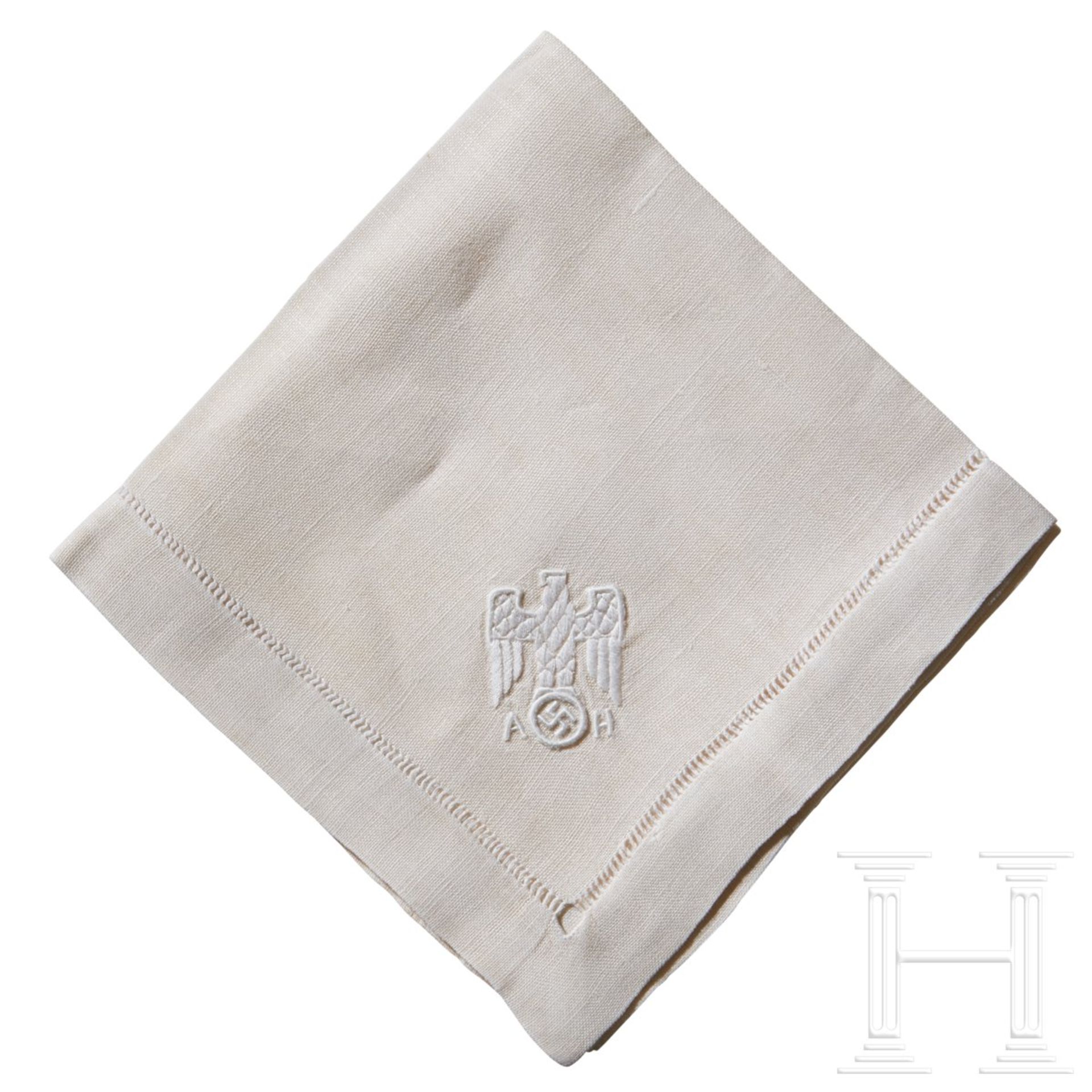 Adolf Hitler – a Napkin from Informal Personal Table Service