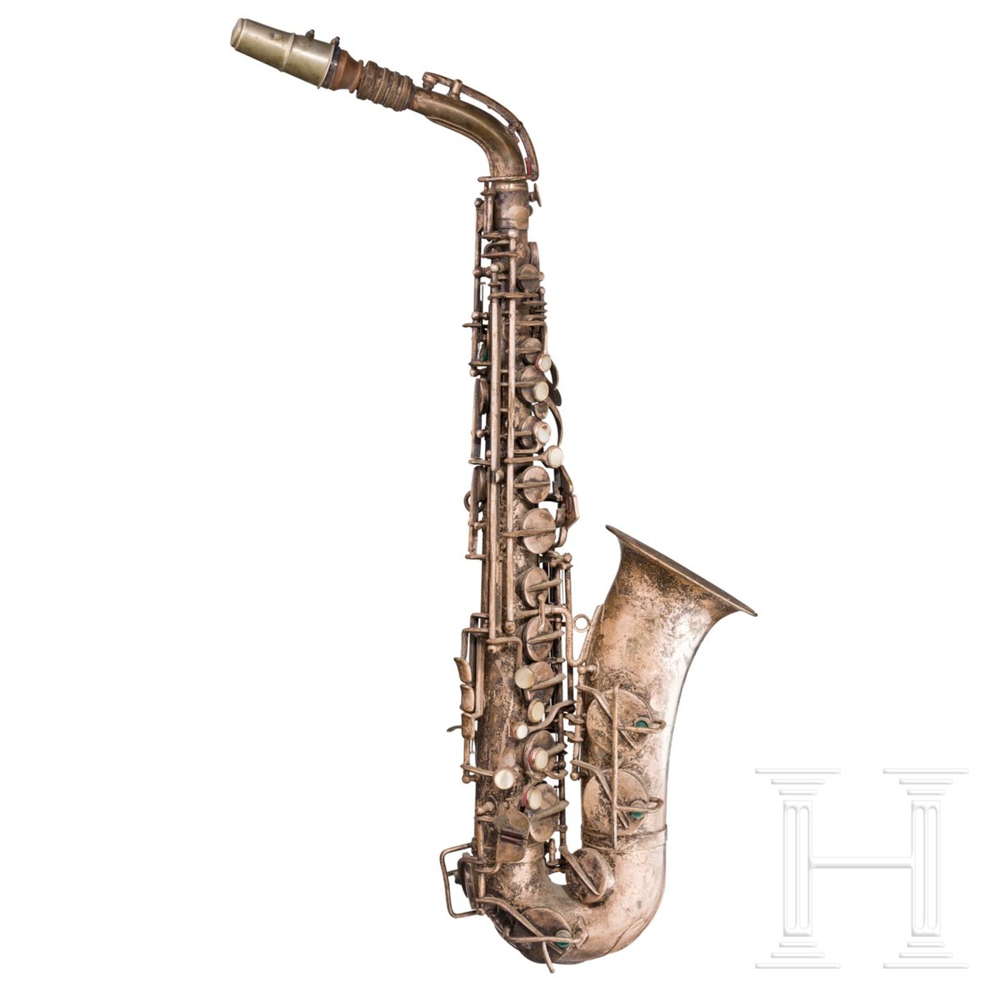 Versilbertes Saxophon der Luftwaffe - Bild 2 aus 2