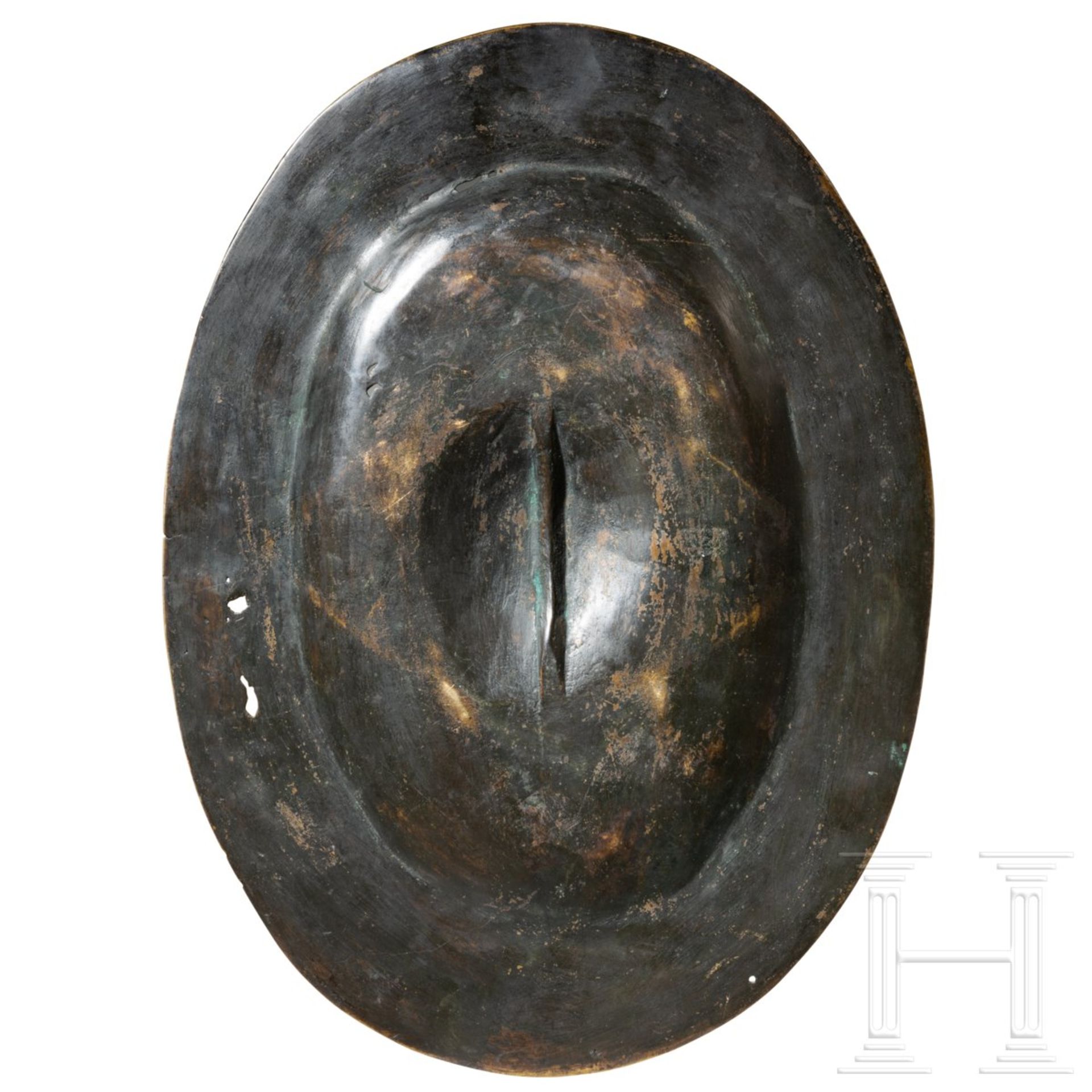 Ziertablett aus Bronzeguss, Frankreich, um 1600 oder späterBronze mit schöner Alterspatina. Ovales - Bild 2 aus 5