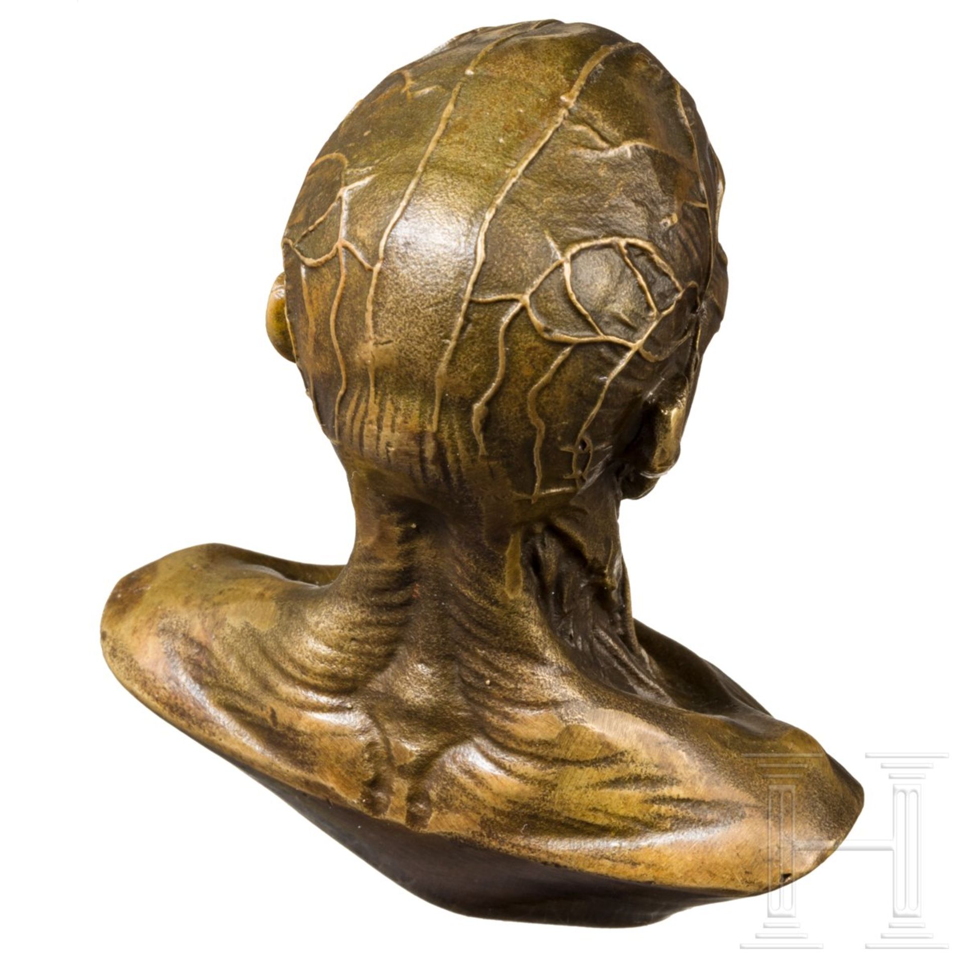 Anatomisches Modell in Bronze, wohl deutsch, um 1900Vollplastisch und anatomisch korrekt - Bild 3 aus 3
