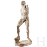 Anatomische Skulptur, Frankeich, 19. Jhdt.Ausdrucksstarke Stuckfigur mit feiner anatomischer