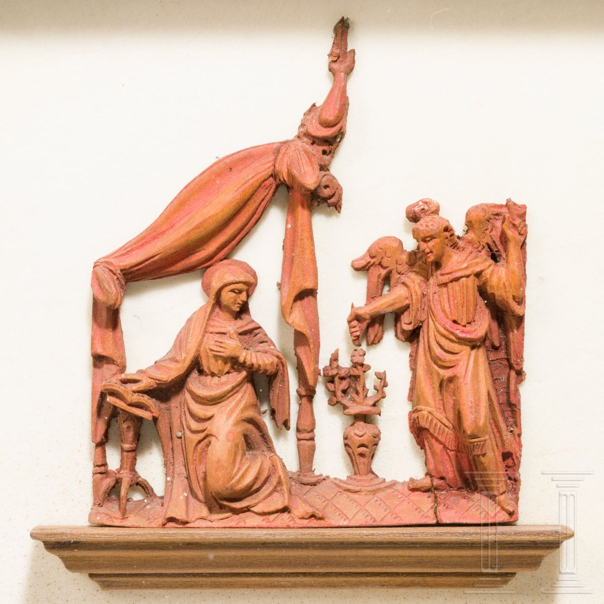 Drei Mikroschnitzereien mit Darstellungen aus dem Marienleben, flämisch/Frankreich, um - Bild 3 aus 5