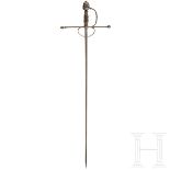 Rapier, zusammengestellt aus alten Teilen, 1600 - 1650Schlanke Klinge mit rautenförmigem