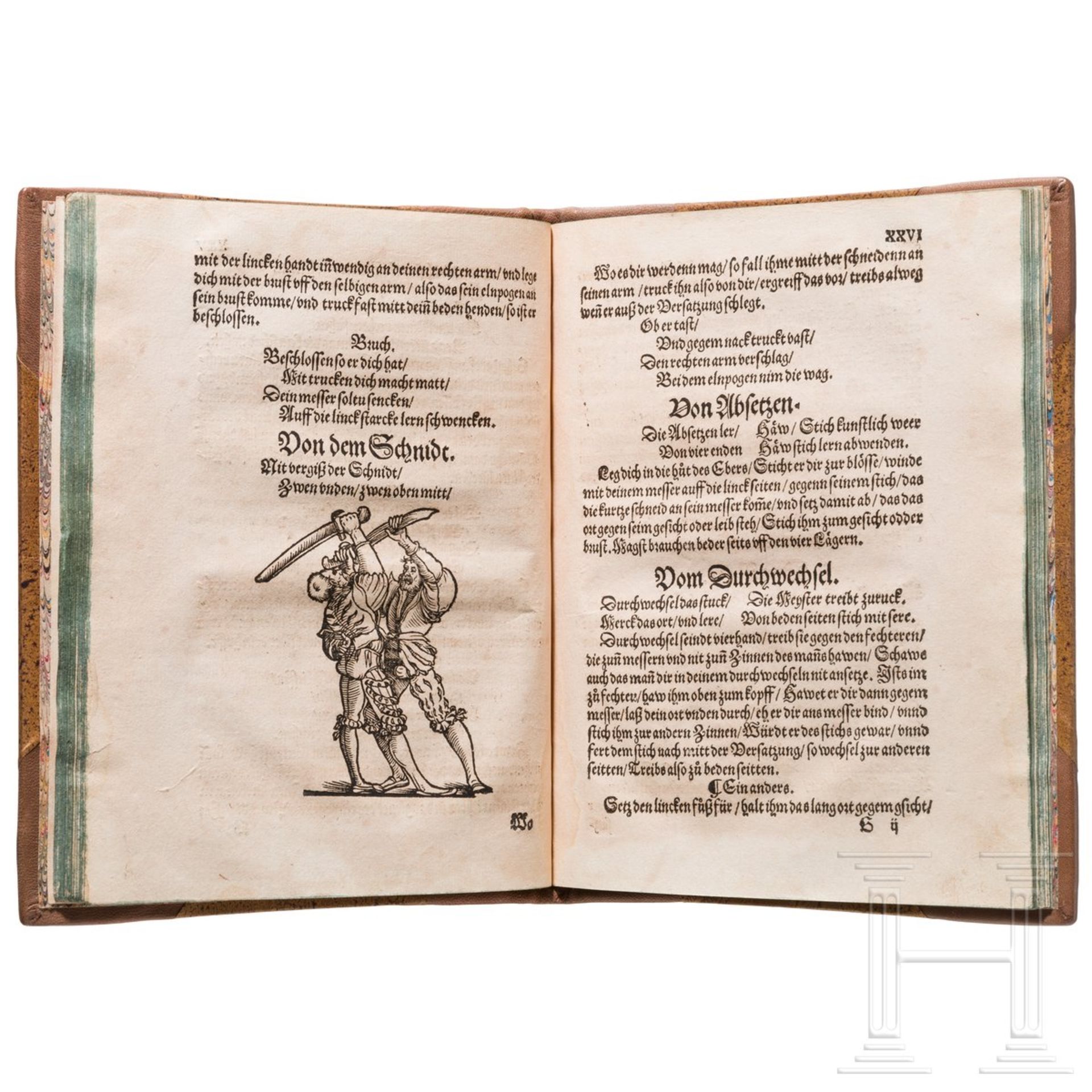 Christian Egenolff, "Der Altenn Fechter anfengliche Kunst", Frankfurt /M., um 153046 paginierte - Bild 7 aus 9