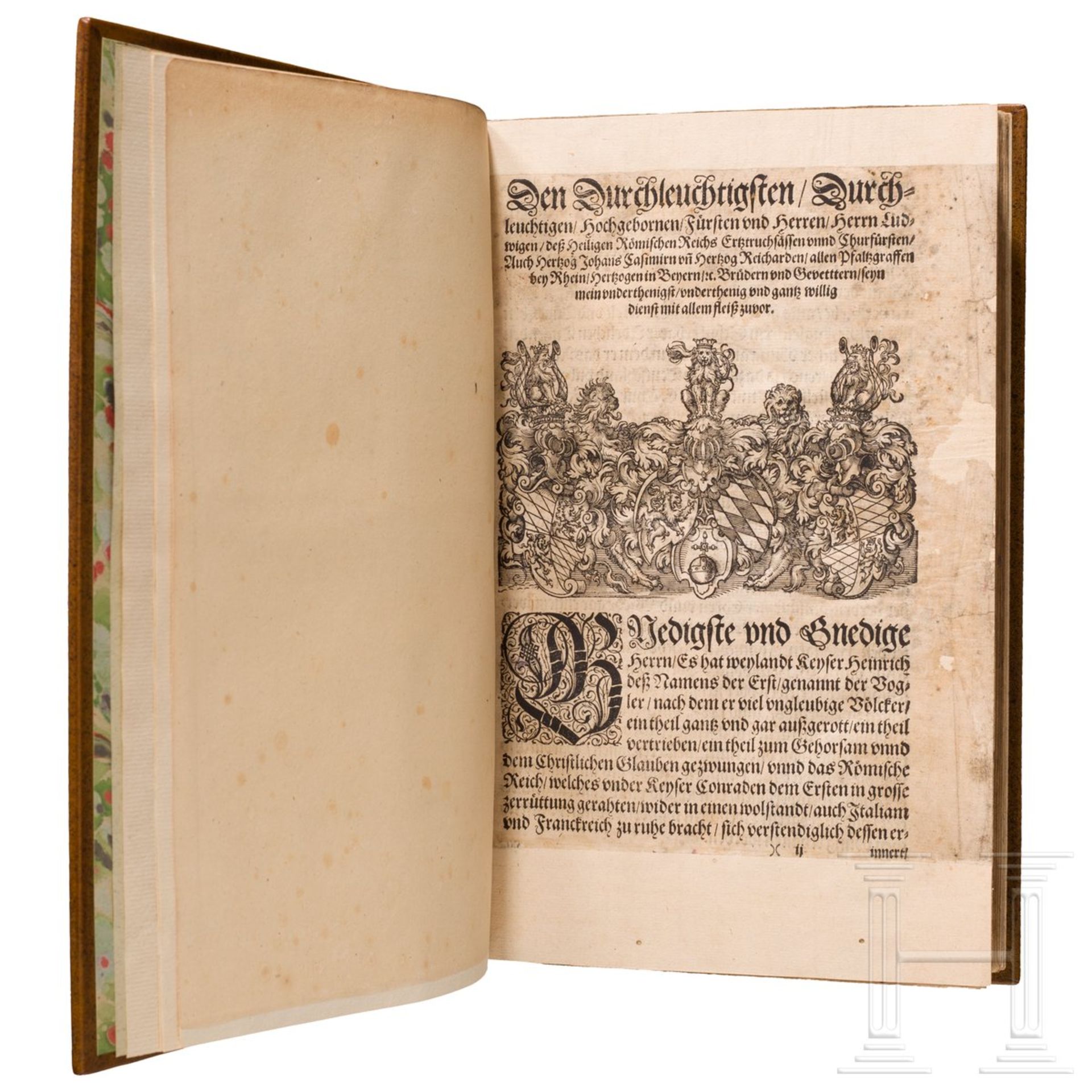 Sigmundt Feyerabend, "Thurnier-Buch", Frankfurt/M., 1578236 römisch paginierte Doppelseiten, - Bild 2 aus 5