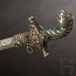 Juwelierter, silbermontierter Geschenksäbel, Indien, unter König Edward VII. (1901-10), Kaiser von