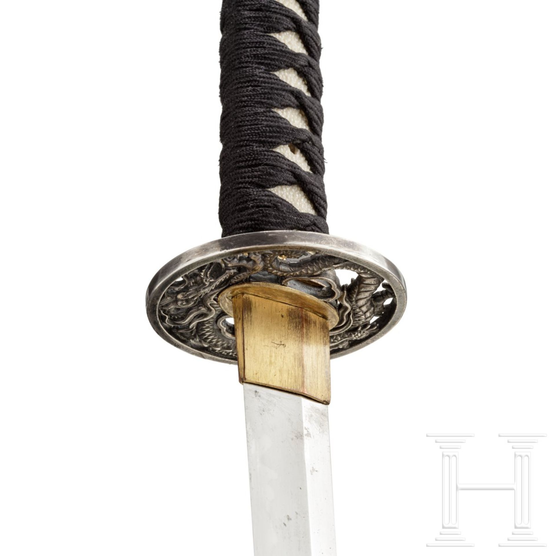 Prunk-Katana, Japan, um 1660Klinge Shinogi Tsukuri, O Kissaki, Torii Zori, Gunome Midare Hamon, - Bild 5 aus 6