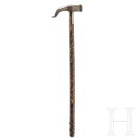 Streithammer (Nacak), osmanisch, 18. Jhdt.Kräftiger Kopf mit stark geschwungenem Schnabel,