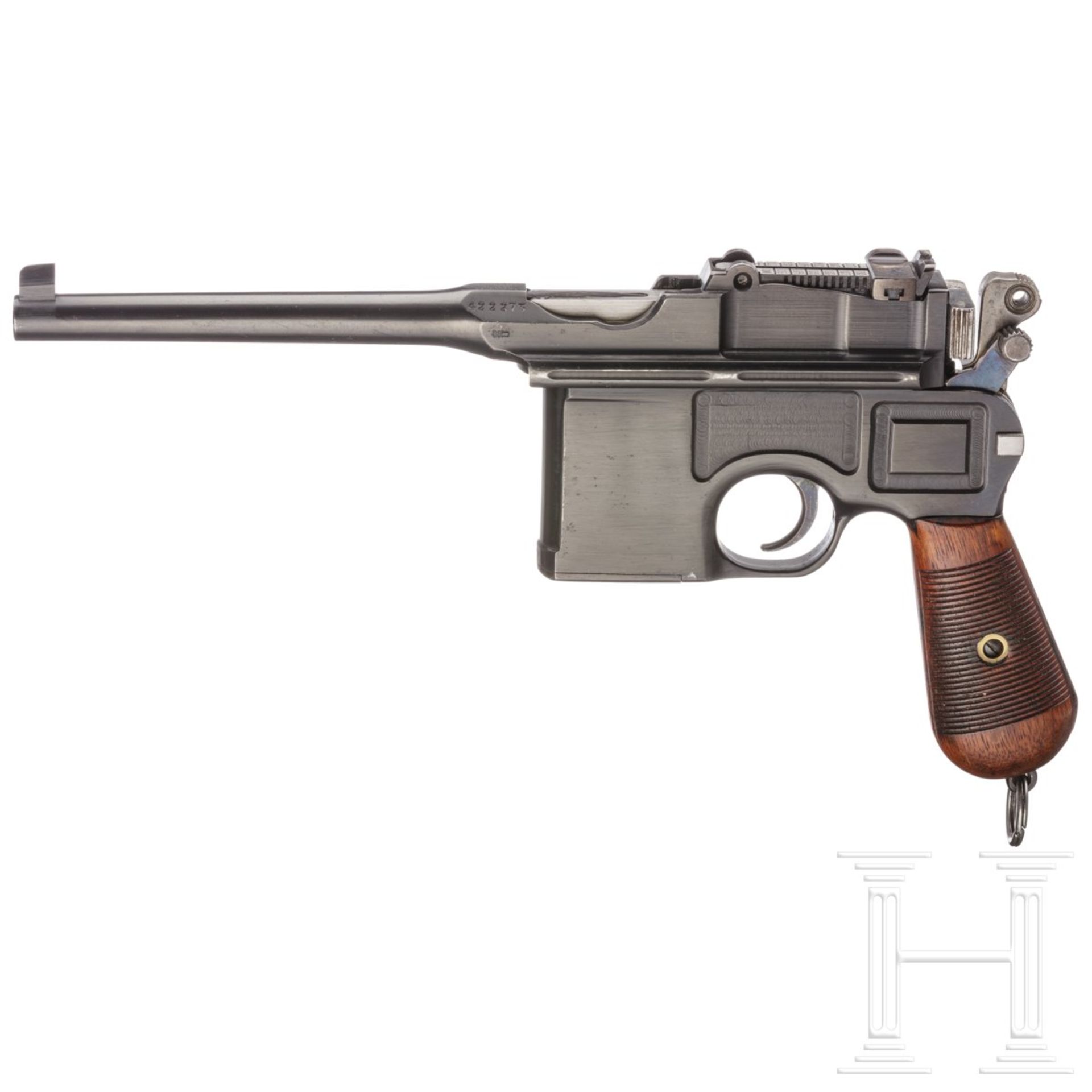 Mauser C 96 "Prewar Commercial", mit Kasten und Belederung