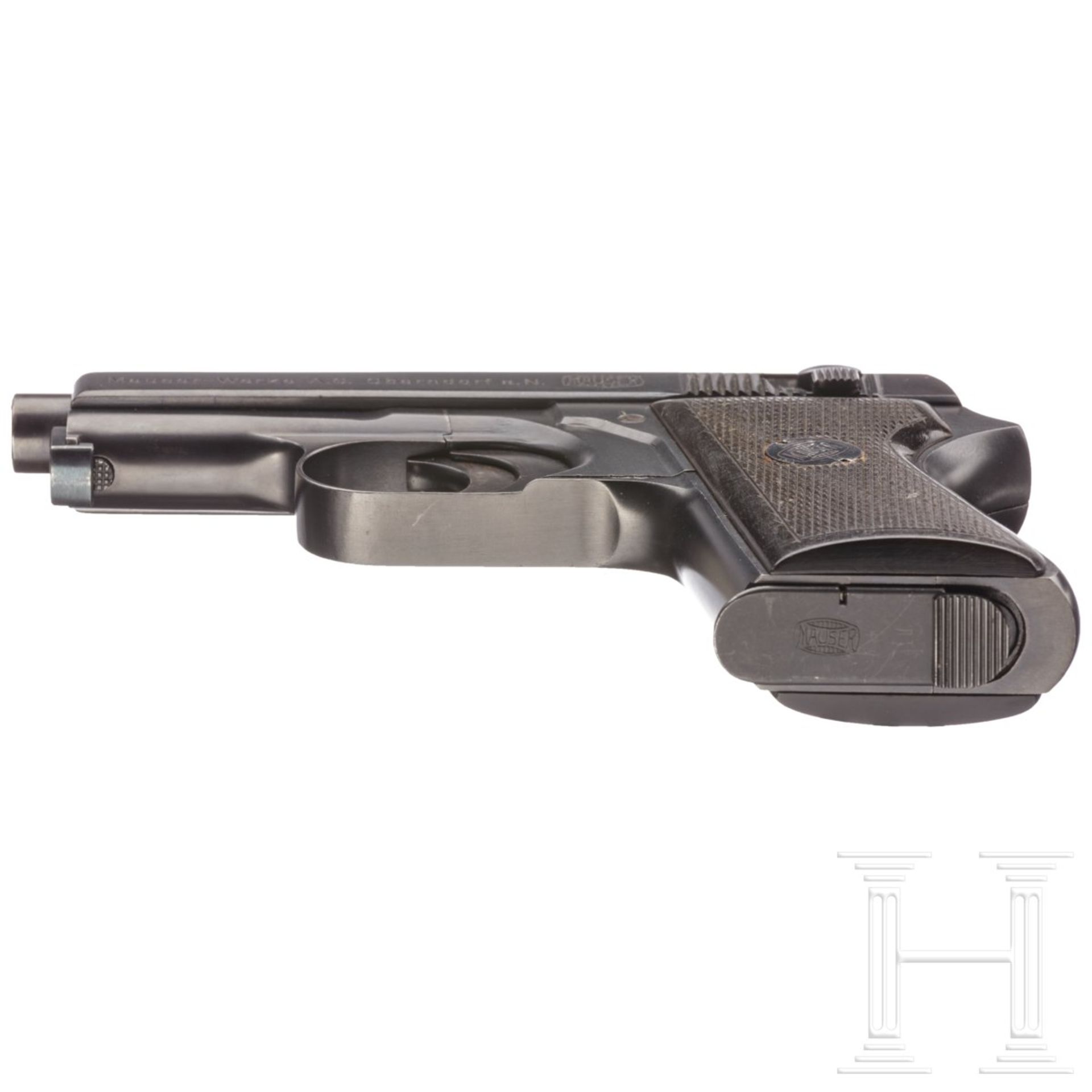 Mauser Selbstladepistole - Prototyp mit Hahn und Revolverspannung - Bild 5 aus 5