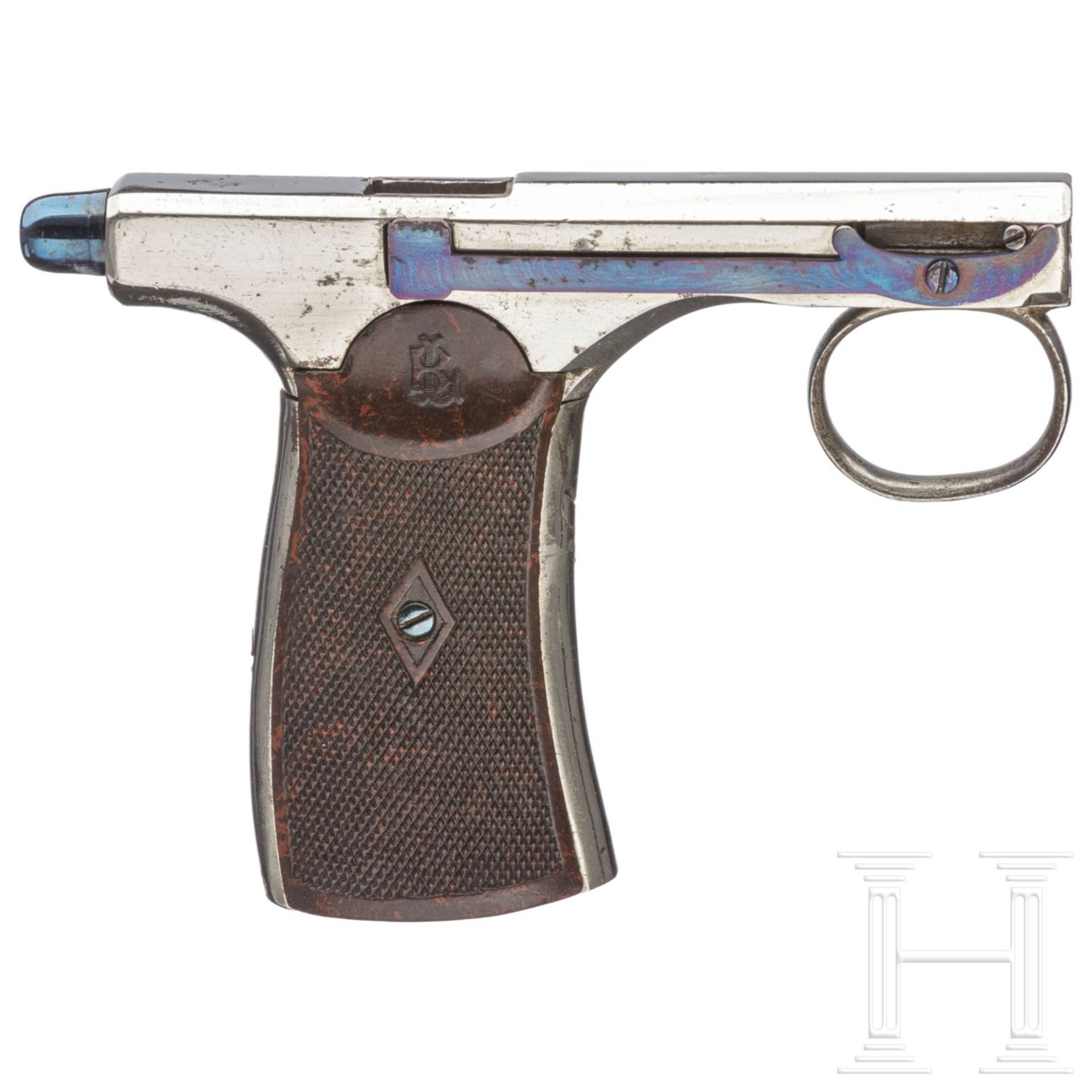 Brun Latrige-Einhandpistole Mod. 1890, Frankreich, um 1895 - Bild 2 aus 2