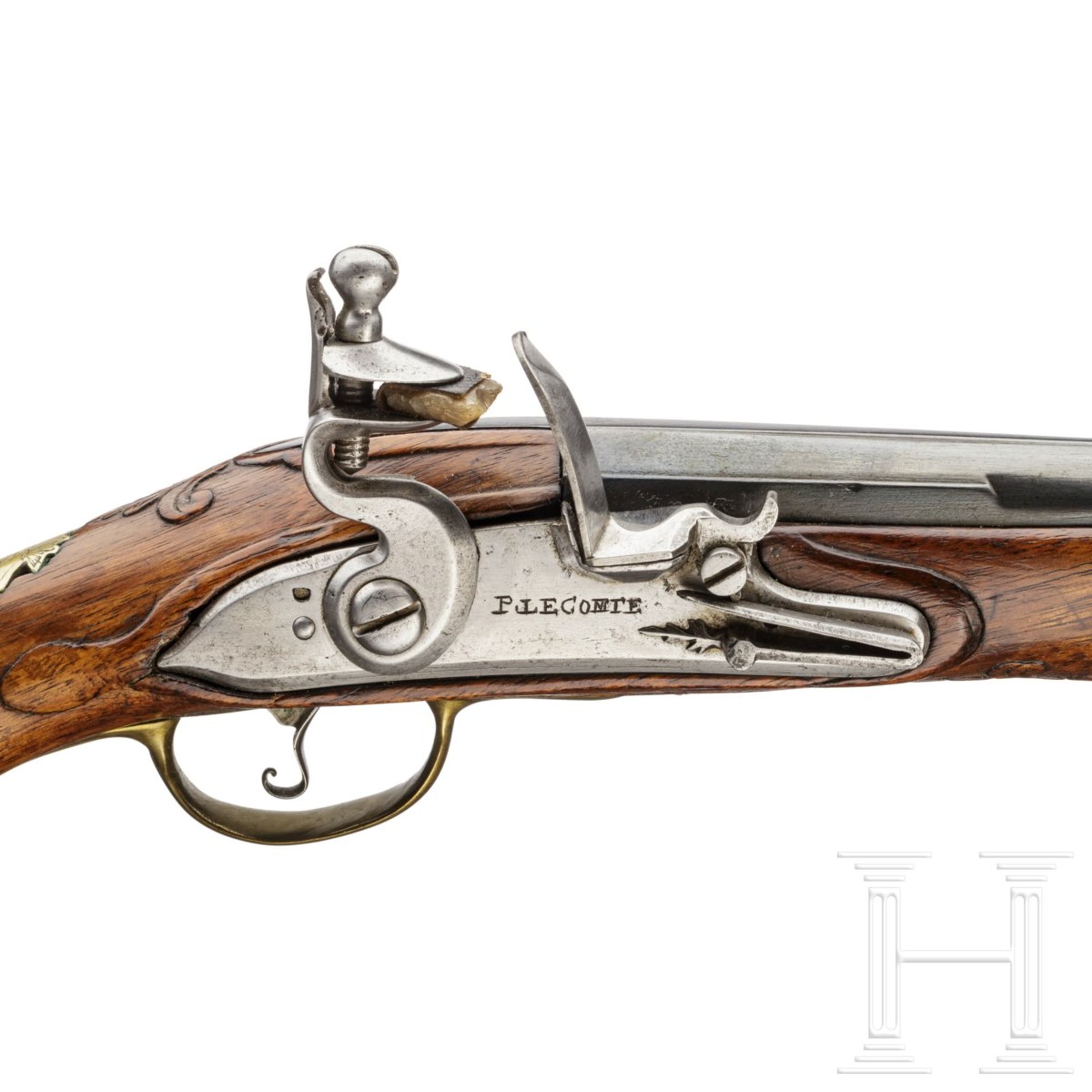 Kavallerie-Steinschlosspistole für einen Offizier der Schomberg-Dragoner, Trageweise ab 1762 - Bild 5 aus 7