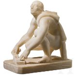 Alabaster-Skulptur des "Arrotino" als Klingenschleifer, Italien, 19. Jhdt.