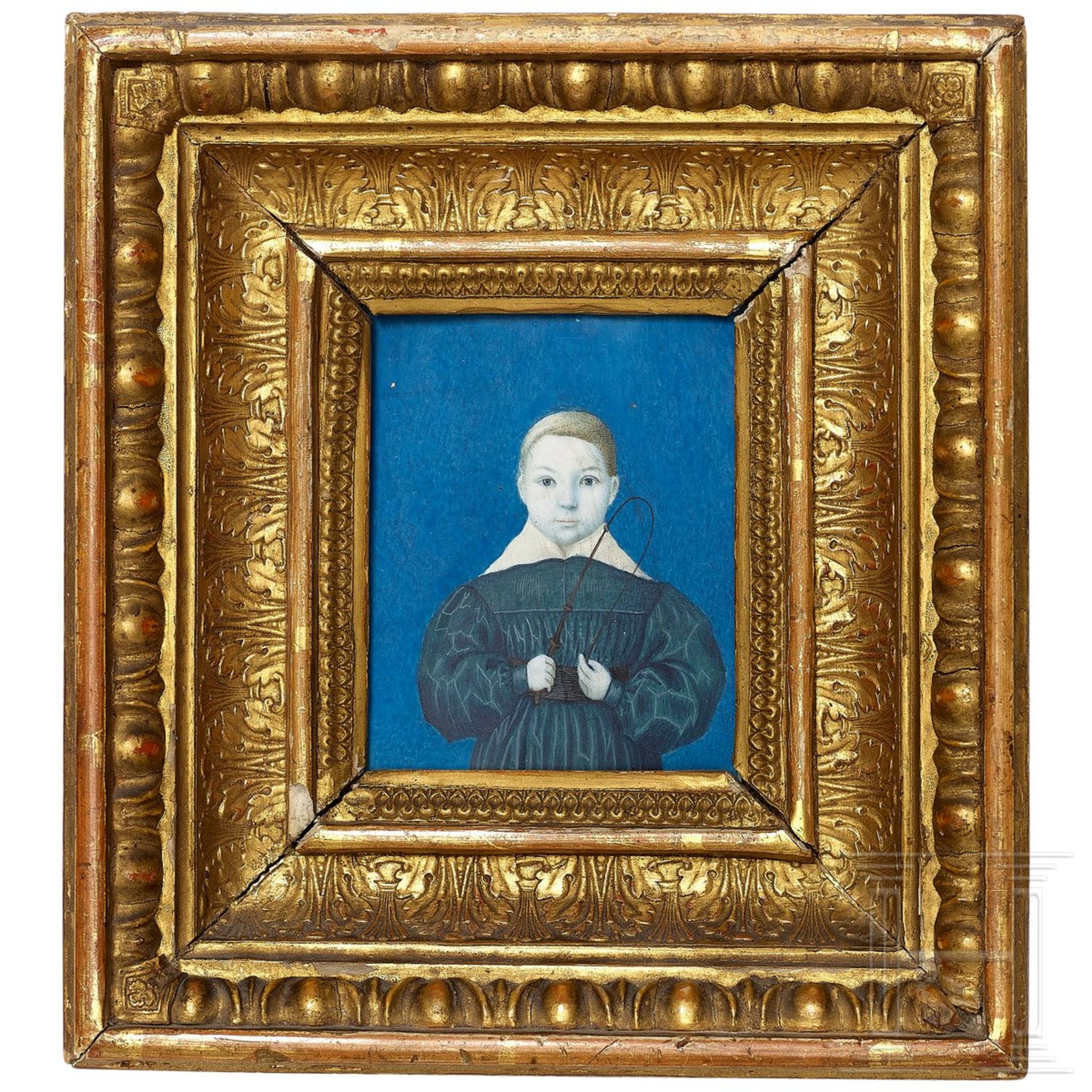 Miniatur-Knabenportrait, deutsch, um 1830/40