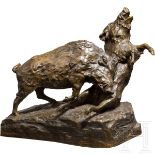 Friedrich Gornik (1877 - 1943) - Bronzeskulptur "Kämpfende Keiler"