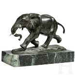 Bronze "Laufender Elefant", Frankreich, um 1900
