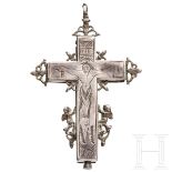 Silbernes Kreuz mit Reliquien, Italien, 18. Jhdt.