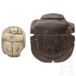 Zwei Skarabäen, Ägypten, 2. - 1. Jtsd. v. Chr.