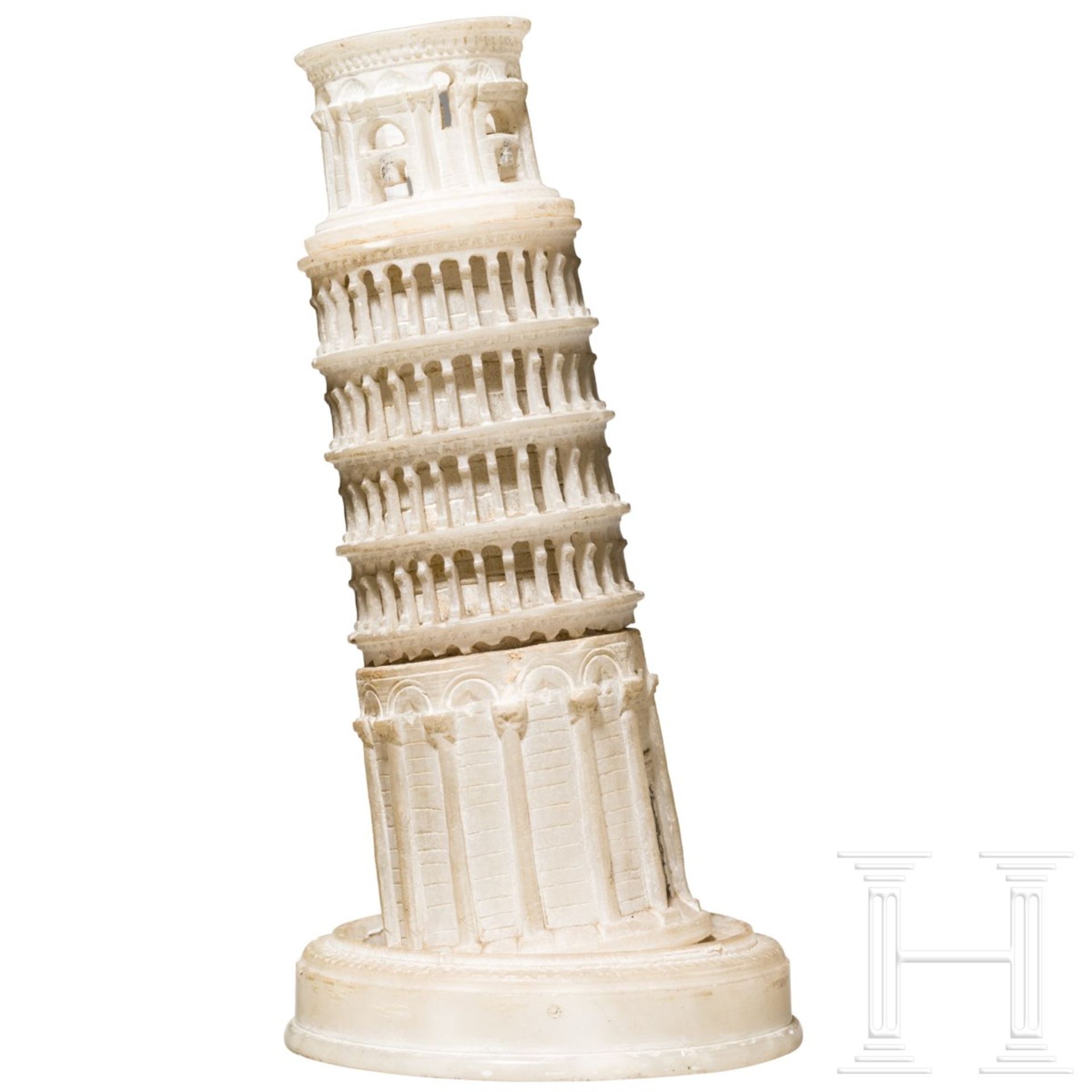 Grand-Tour-Objekt, Der Schiefe Turm von Pisa, Italien, um 1900