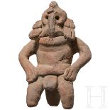 Terrakottafigur eines Schamanen mit Maske, Mexiko, Veracruz, 300 - 900 n. Chr.