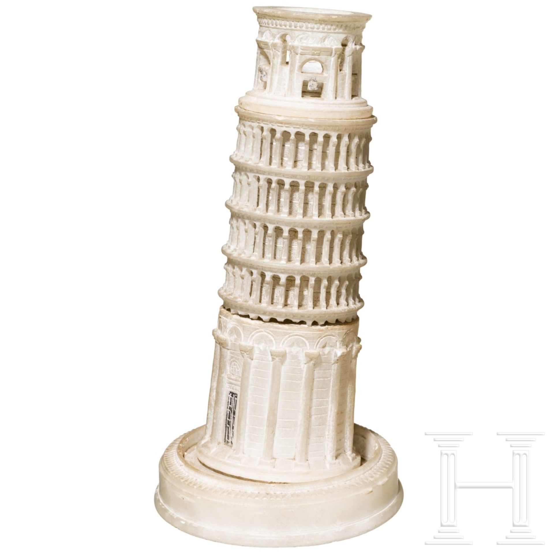 Grand-Tour-Objekt, Der Schiefe Turm von Pisa, Italien, um 1900 - Bild 2 aus 2