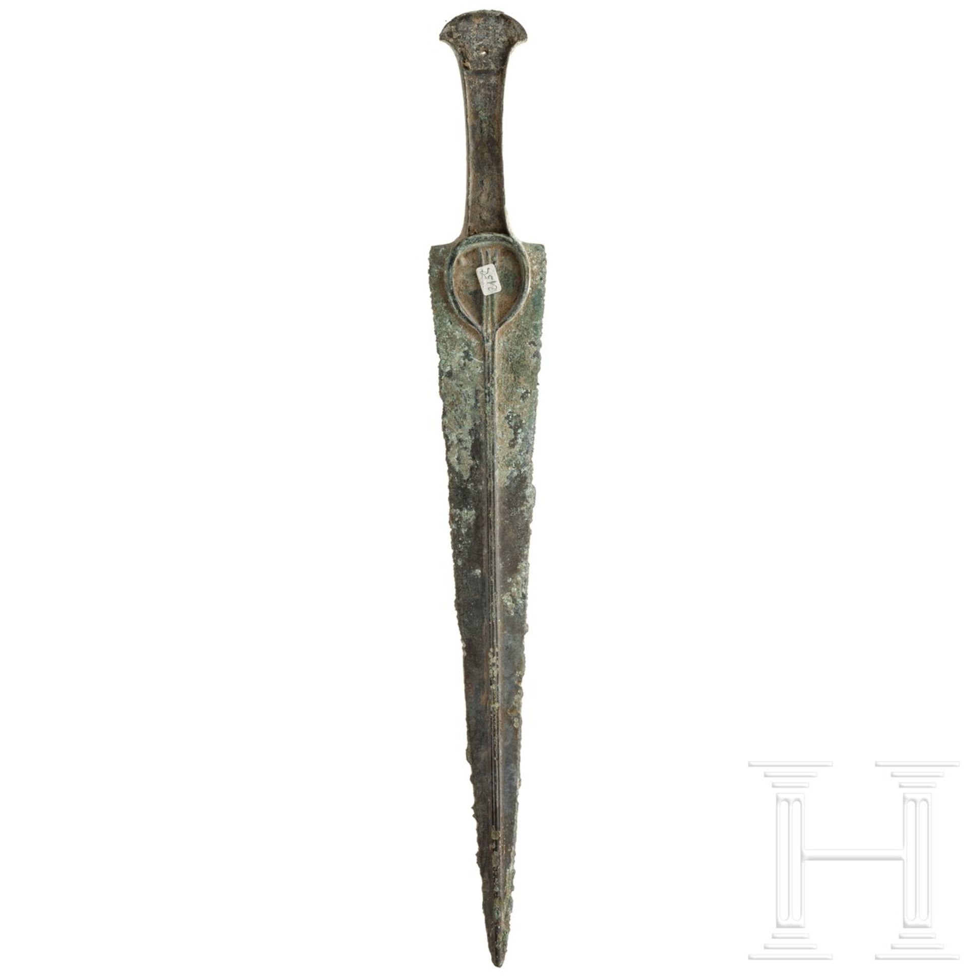 Ein Randleistendolch, Bronze, Luristan, Westiran, 11. Jhdt. - Bild 3 aus 3