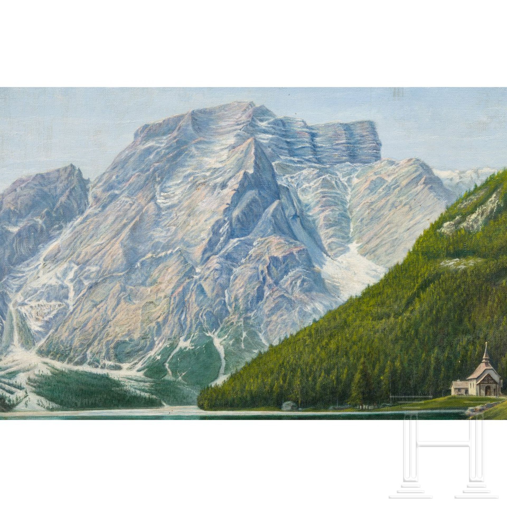 Gemälde Schweizer Bergsee, signiert "Angerosa 1909" - Bild 2 aus 5