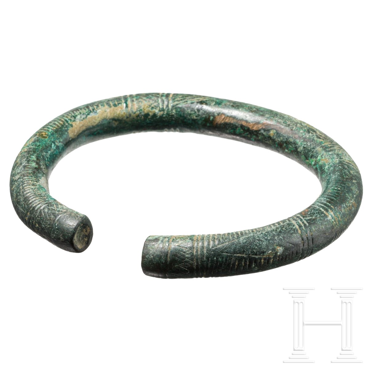 Massiver Fußreif aus Bronze, Luristan, 10. - 9. Jhdt. v. Chr. - Image 2 of 3