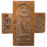 Geschnitztes Möbelpaneel mit Darstellung der Göttin Ceres, norddeutsch oder flämisch, um 1600<