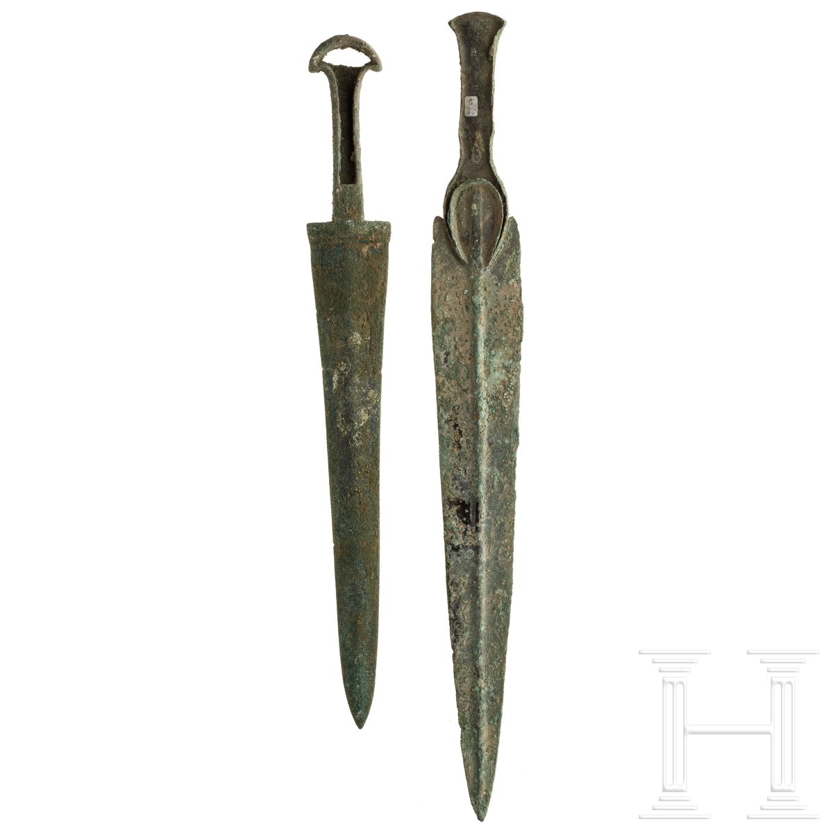 Zwei bronzene Randleisten-Kurzschwerter, Luristan, Westiran, 11. Jhdt. v. Chr. - Image 2 of 3