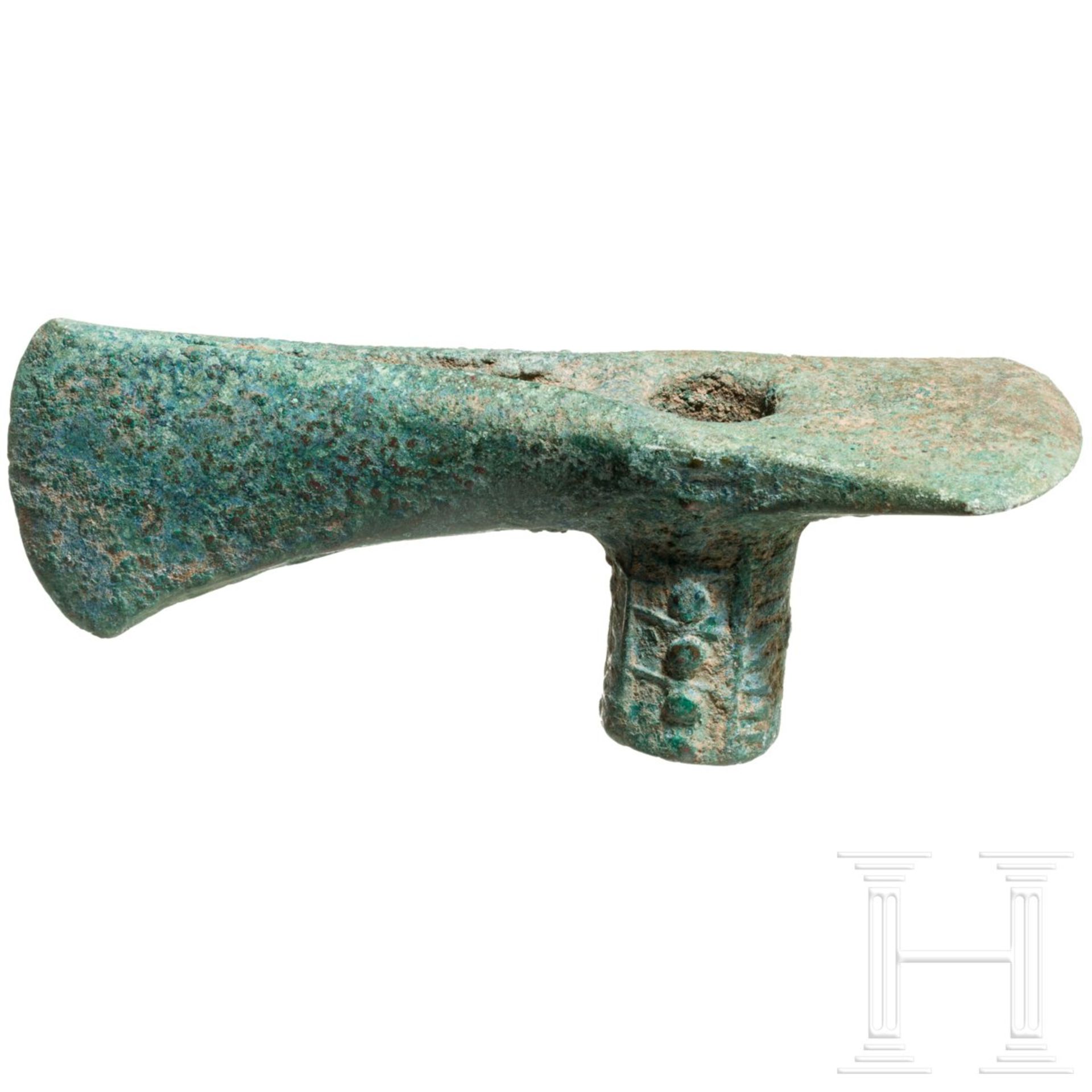 Hackenaxt, Bronze, Luristan, Westiran, 8. - 7. Jhdt. v. Chr. - Image 3 of 5