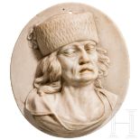 Relief mit Portrait des Jean-Paul Marat (*1743 Boudry; †1793 Paris) im klassizistischen Stil</b