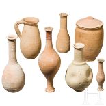 Sieben Keramikgefäße, römisch, 1. - 3. Jhdt.
