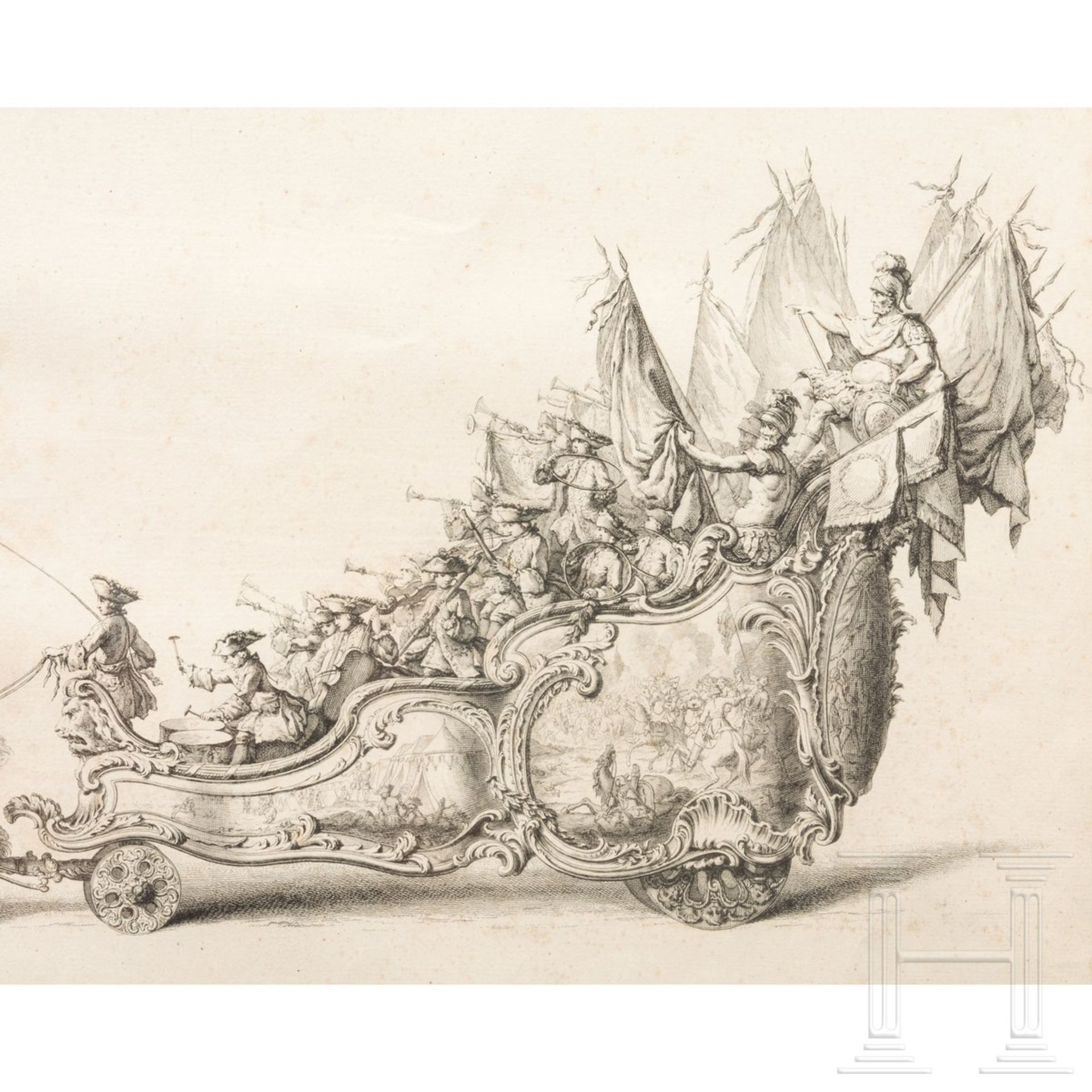 Jean-Francois Blondel (1683 - 1756) - "Der Triumphwagen des Mars", Frankreich, 18. Jhdt. - Bild 4 aus 5