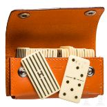 Zauberhaftes Mini-Travel-Domino-Set von Hermès im Original-Lederetui