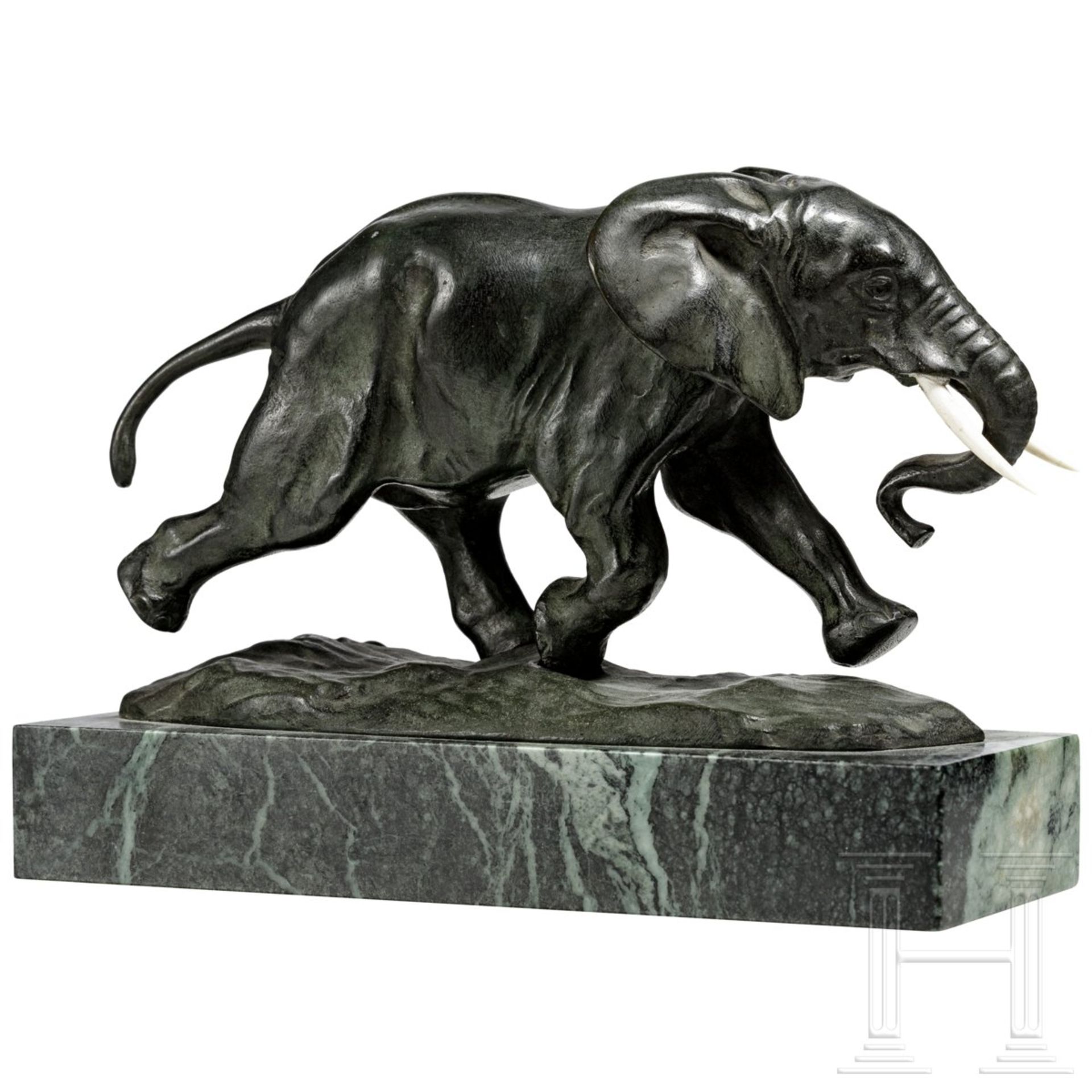 Bronze "Laufender Elefant", Frankreich, um 1900 - Bild 2 aus 3