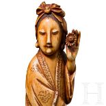 Elfenbeinfigur einer Dame, China, Qing-Dynastie
