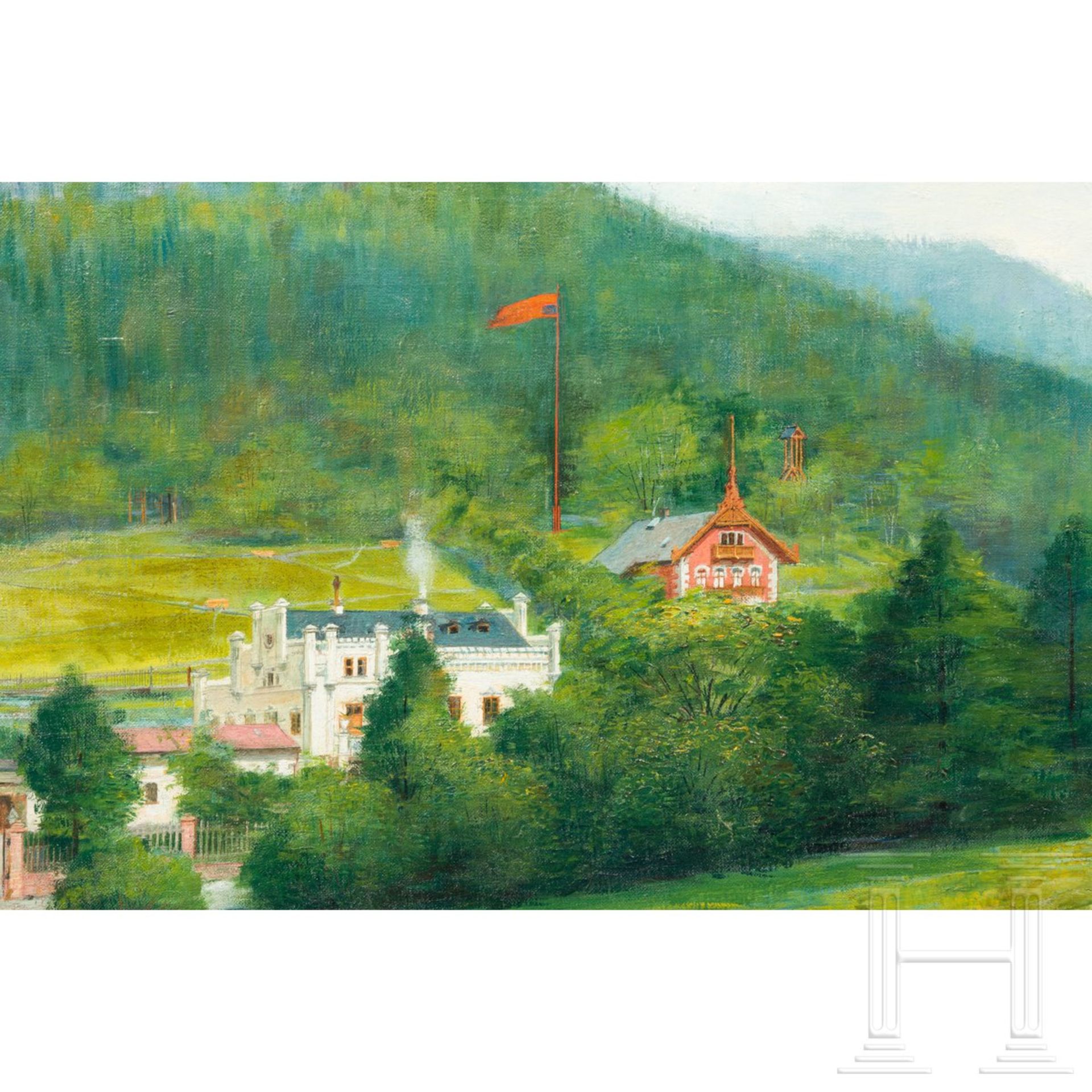 Gemälde "Schweizer Berglandschaft", datiert 1895 - Bild 2 aus 5