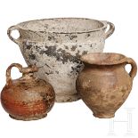 Drei römische Keramikgefäße, 1. - 3. Jhdt.