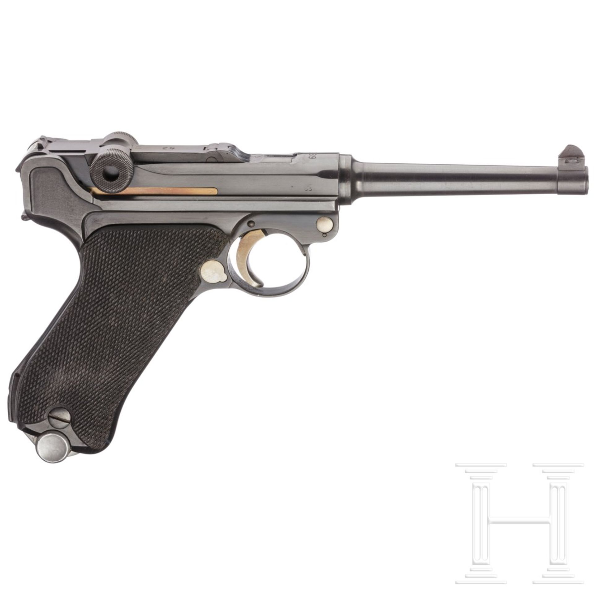 Pistole 08, Mauser, Code "1939 - 42", mit Sonderlauf - Bild 2 aus 3