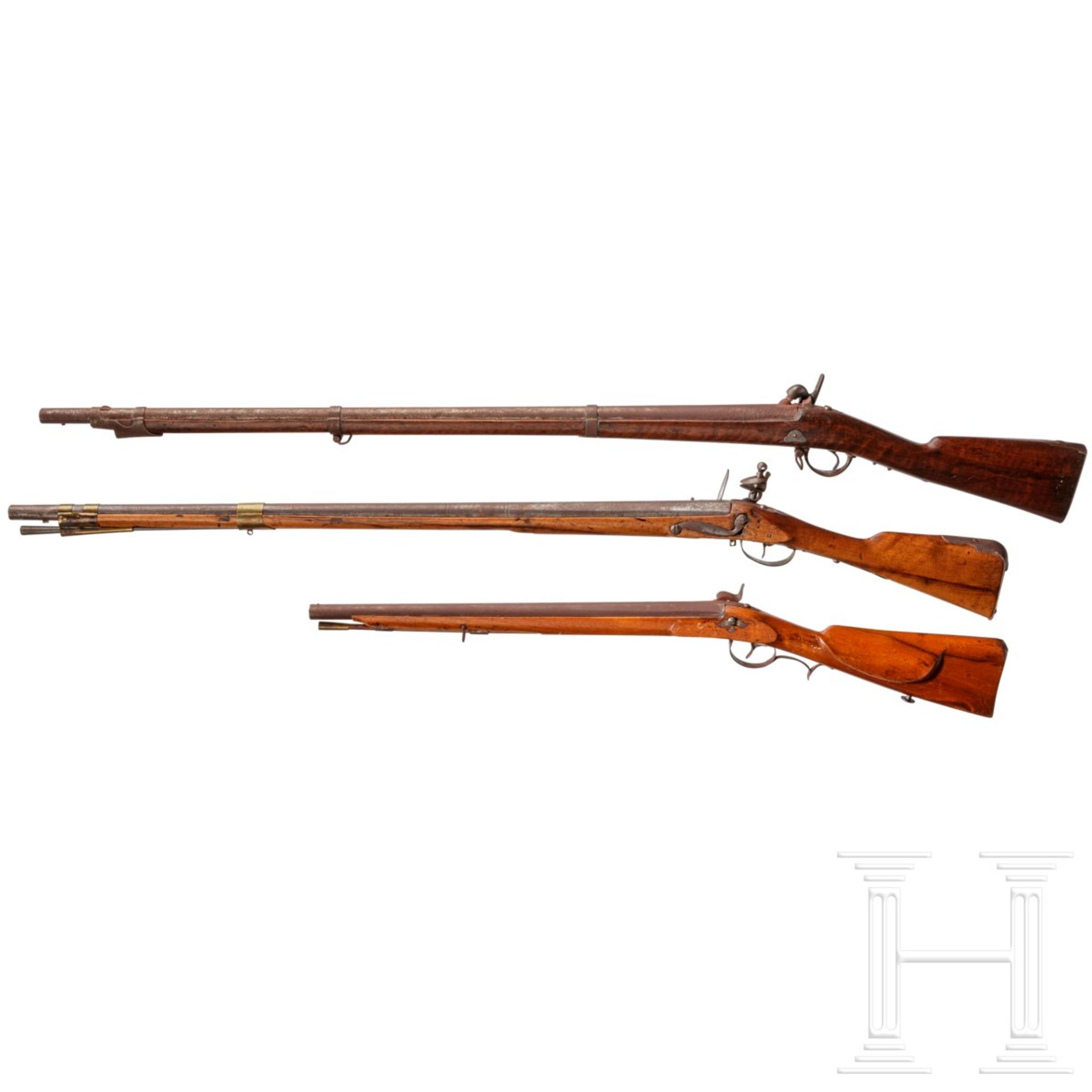 Infanteriemuskete M 1854 und zwei ausländische Gewehre - Bild 2 aus 2