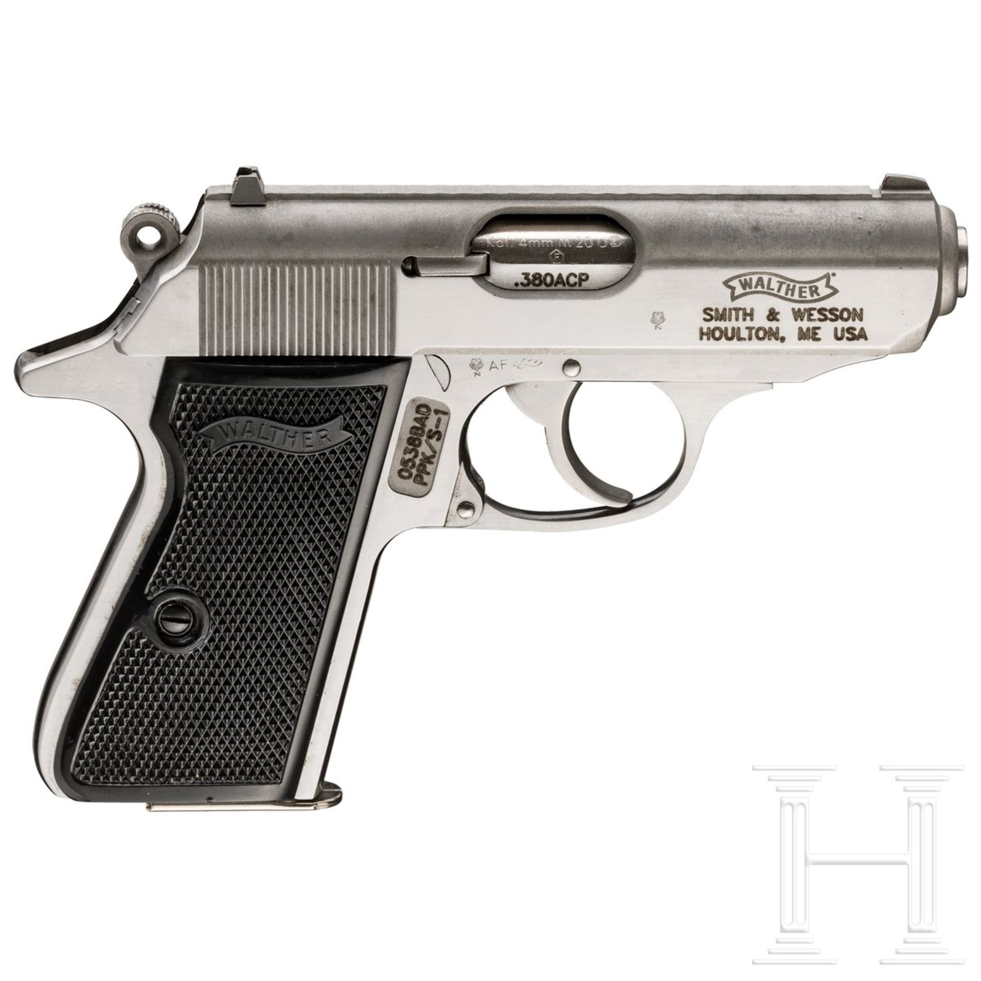 Walther PPK/S, Smith & Wesson, stainless, 4mm M20 Umbau - Image 2 of 2