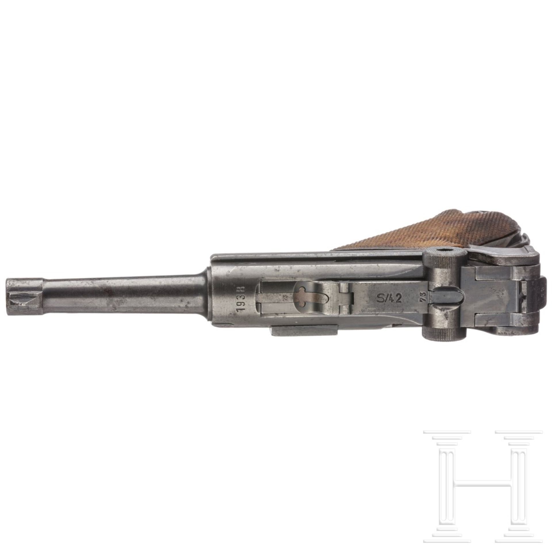 Pistole 08, Mauser, Code "1938 - S/42" - Bild 3 aus 3